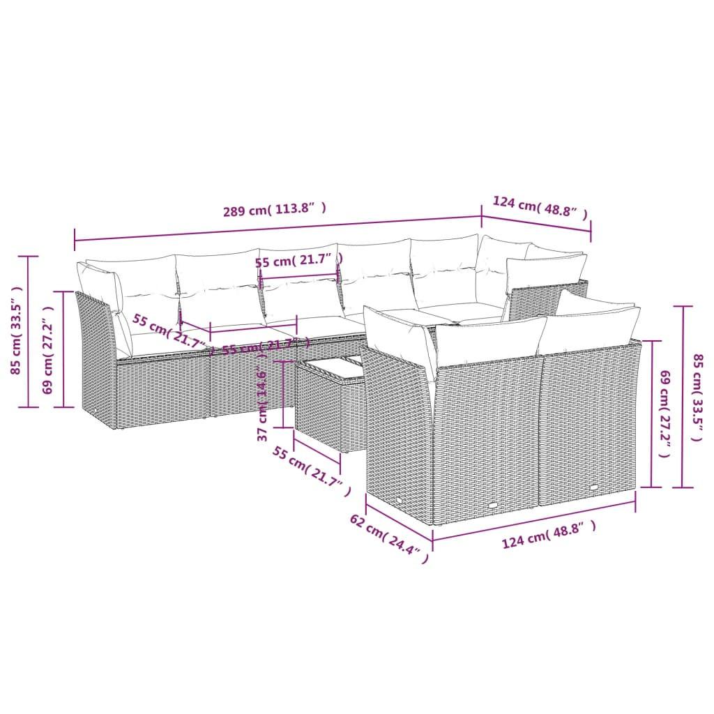 VidaXL Garten sofagarnitur poly-rattan  