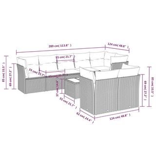 VidaXL Garten sofagarnitur poly-rattan  