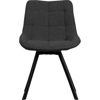 mutoni Chaise pivotante Sutton Bouclé anthracite  