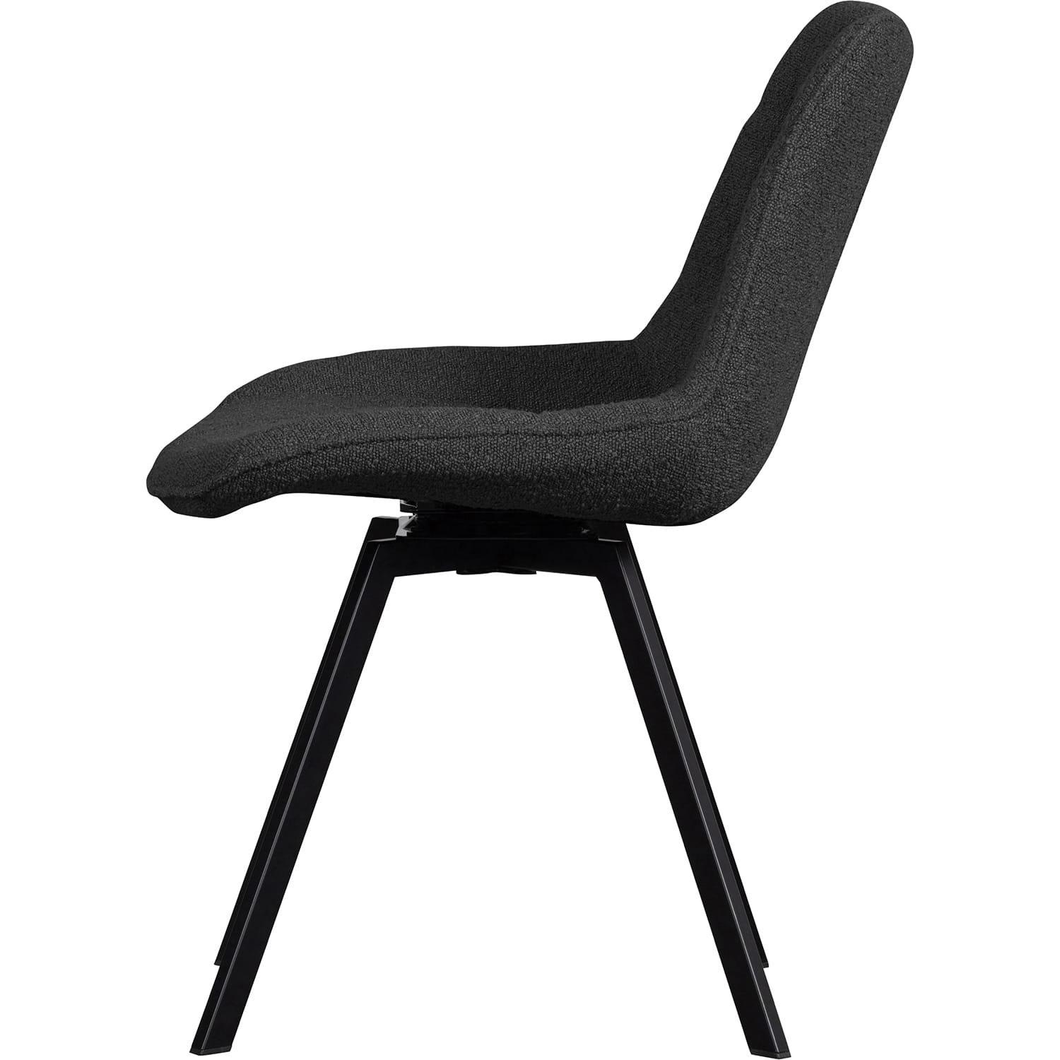 mutoni Chaise pivotante Sutton Bouclé anthracite  