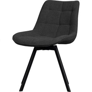 mutoni Chaise pivotante Sutton Bouclé anthracite  