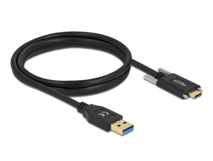 DeLock  84017 USB Kabel 1,5 m USB 3.2 Gen 1 (3.1 Gen 1) USB A USB C Schwarz 