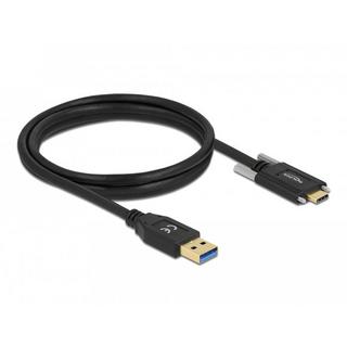 DeLock  84017 USB Kabel 1,5 m USB 3.2 Gen 1 (3.1 Gen 1) USB A USB C Schwarz 