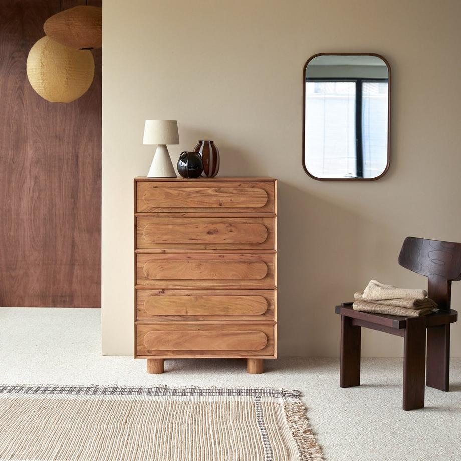 Tikamoon Chiffonnier en acacia massif Olga  