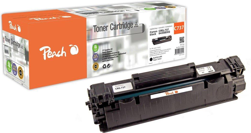 Peach  Toner Canon 9435B002, CRG-737 Black, 2400 Seiten 