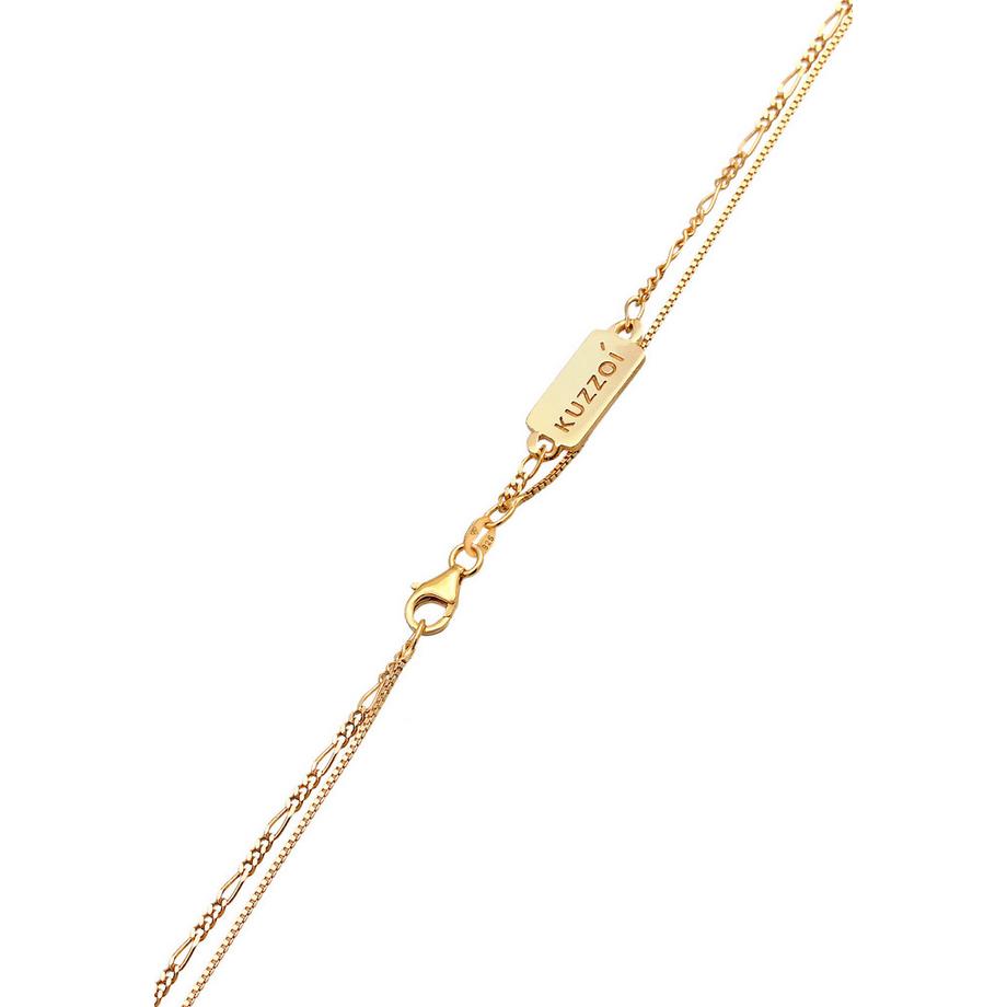 Kuzzoi  Halskette  Layer Kreuz Religion 925 Silber 