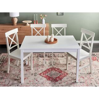 Beliani Esstisch aus Pappelholz Skandinavisch BARLEE  