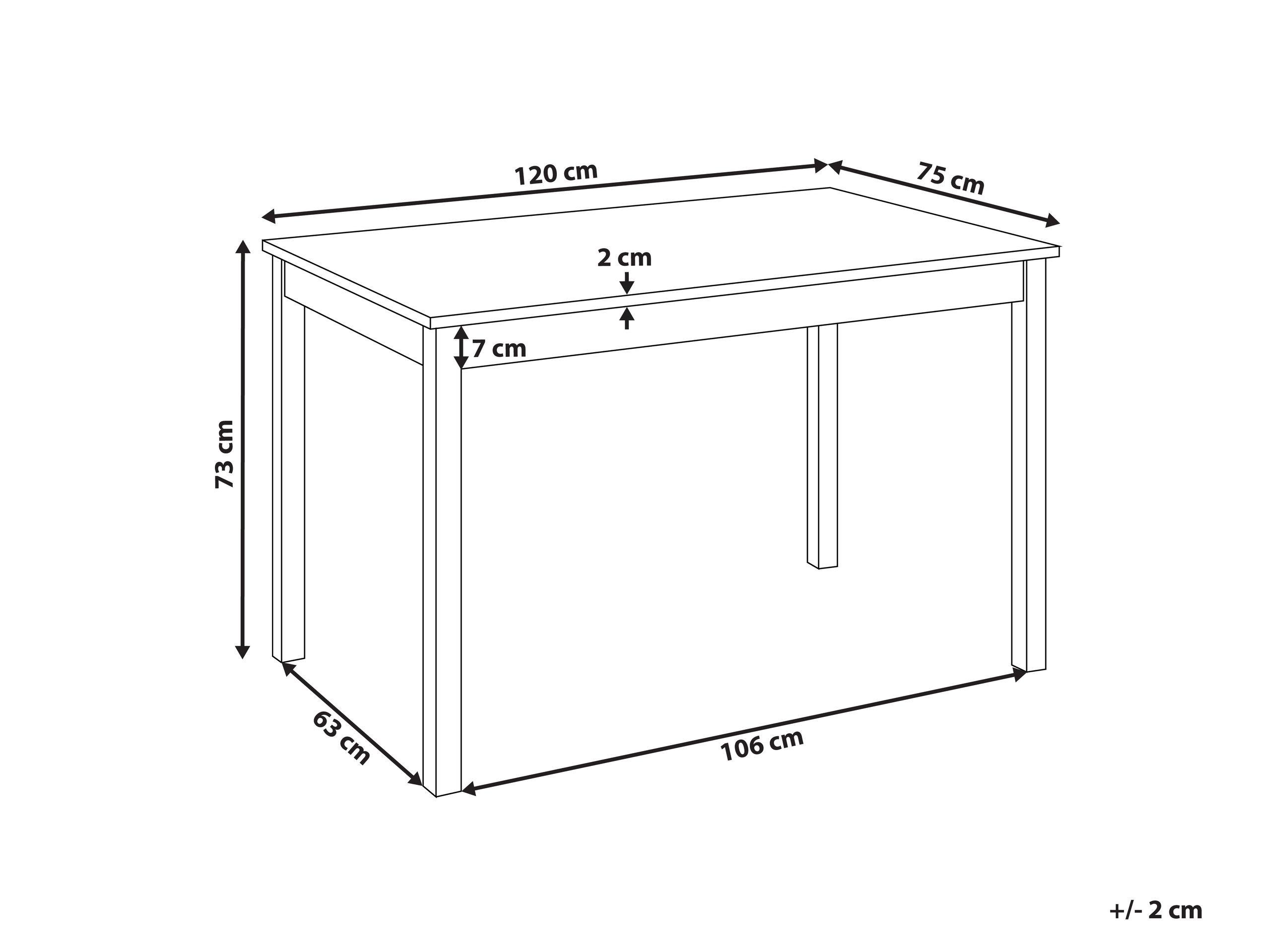Beliani Esstisch aus Pappelholz Skandinavisch BARLEE  