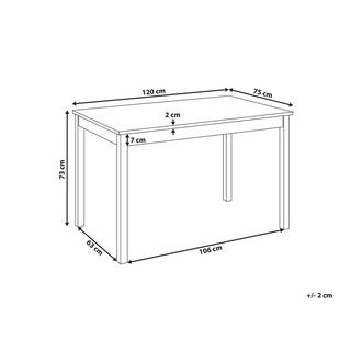 Beliani Esstisch aus Pappelholz Skandinavisch BARLEE  