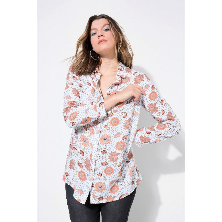 Studio Untold Hemdbluse Boxy Shape Flower-Print  