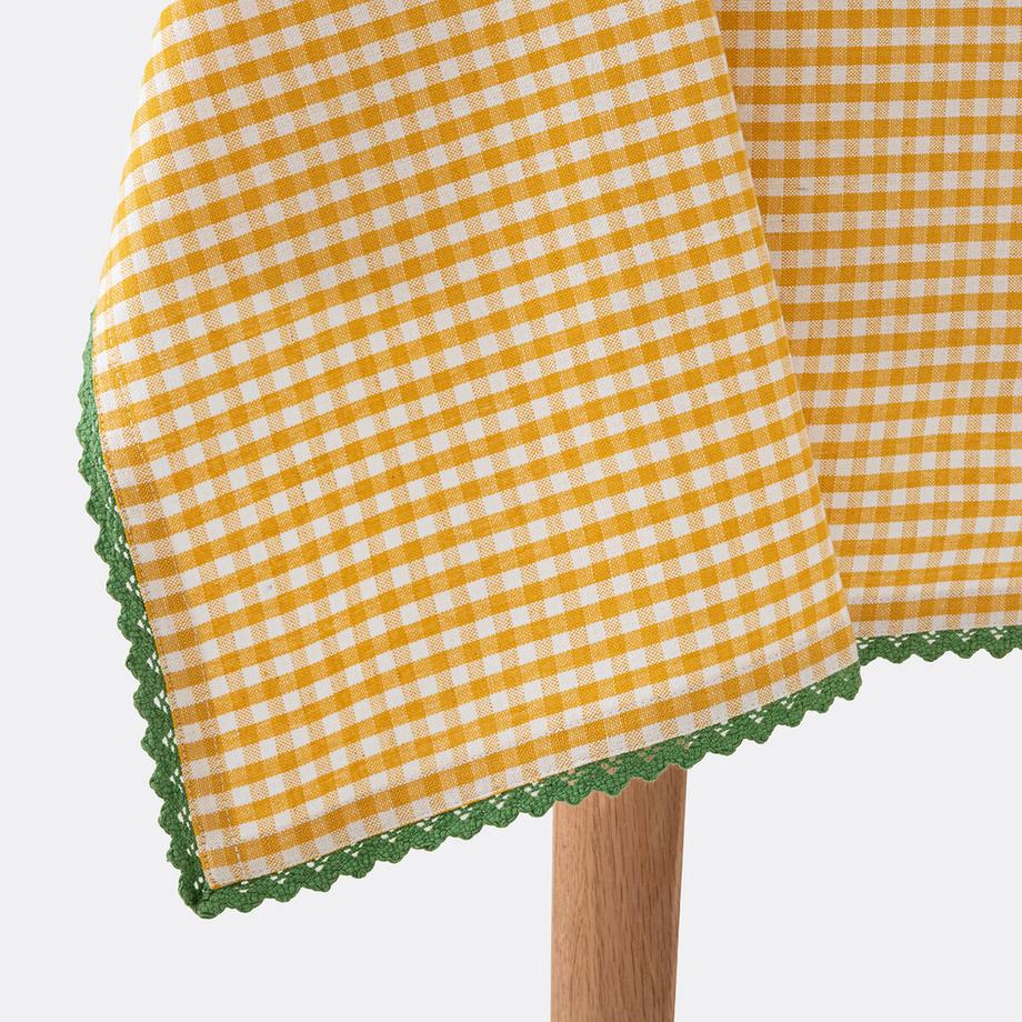 La Redoute Intérieurs  Nappe motif vichy tissé teint coton/lin Trattoria 