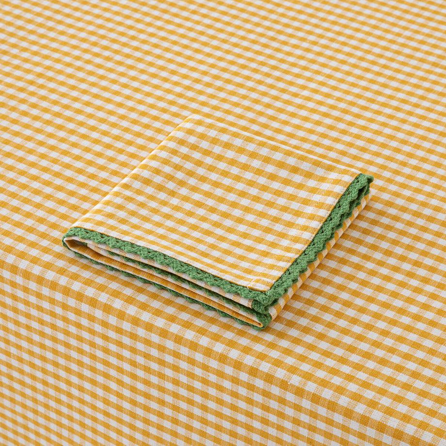 La Redoute Intérieurs  Nappe motif vichy tissé teint coton/lin Trattoria 