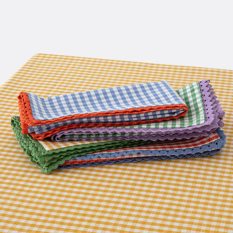 La Redoute Intérieurs  Nappe motif vichy tissé teint coton/lin Trattoria 