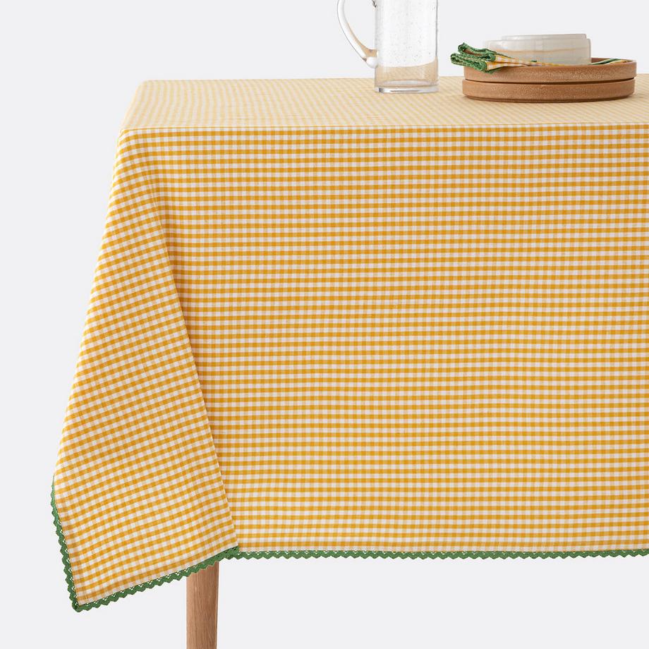 La Redoute Intérieurs  Nappe motif vichy tissé teint coton/lin Trattoria 