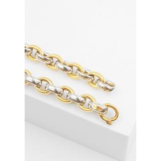 MUAU Schmuck  Bracelet Fantasie Bicolor Gelbgold-/Weissgold 750, 8.2mm, 19cm 