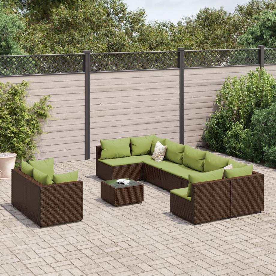 VidaXL Salon de jardin rotin synthétique  