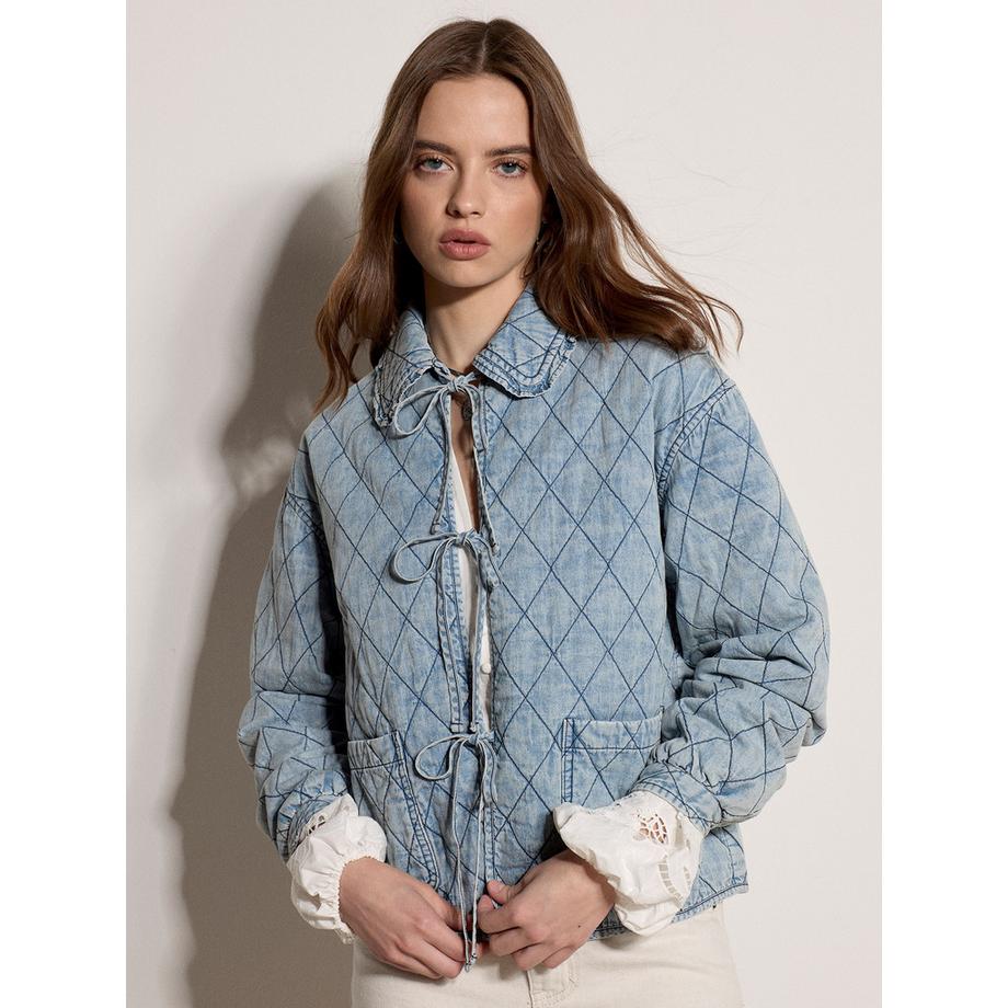 Gesteppte Jeansjacke