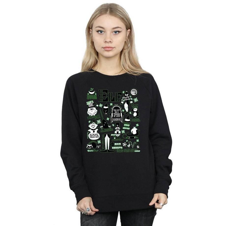Elf Christmas Quote Slim Fit Felpa  