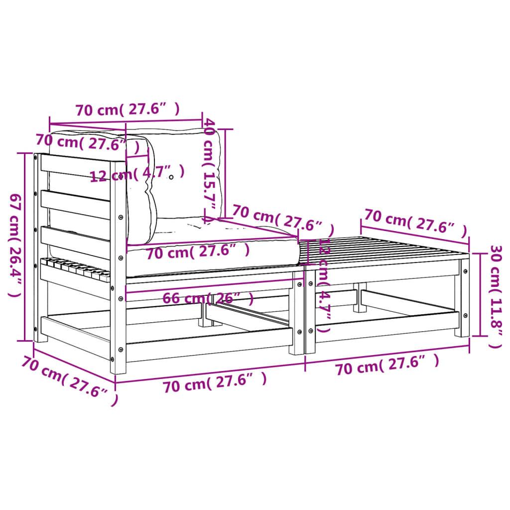 VidaXL Canapé de jardin bois de douglas  