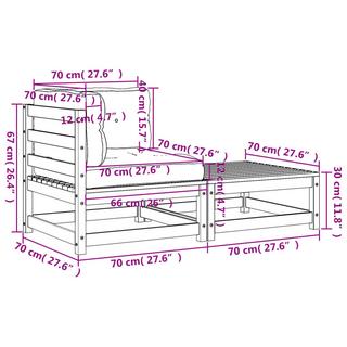 VidaXL Canapé de jardin bois de douglas  