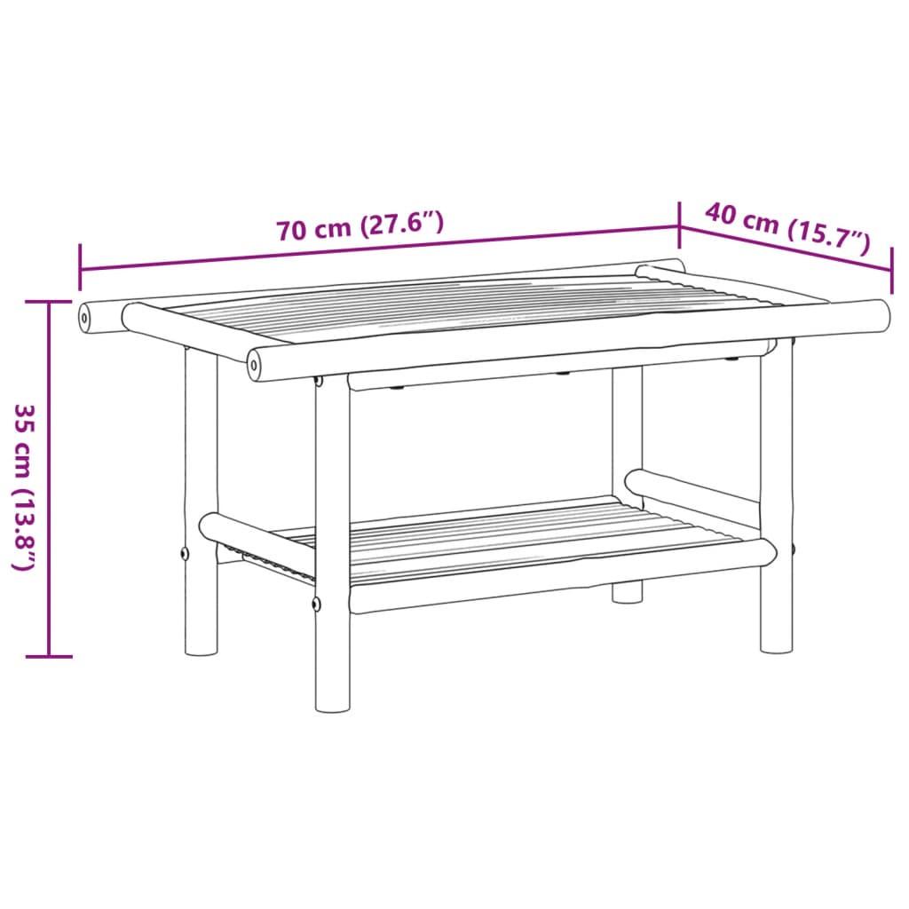 VidaXL Table basse bambou  