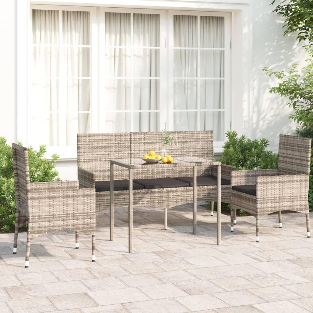 VidaXL set mobili da giardino Polirattan  