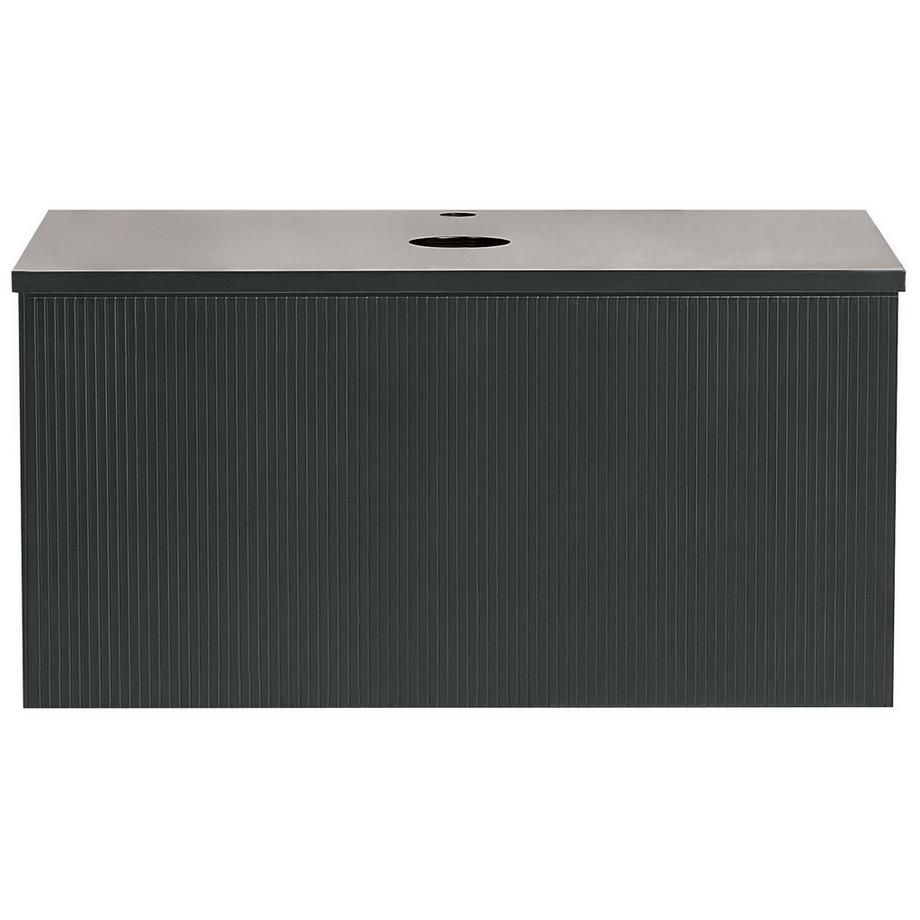 Beliani Meuble lavabo mural en MDF Moderne ALZIRA  