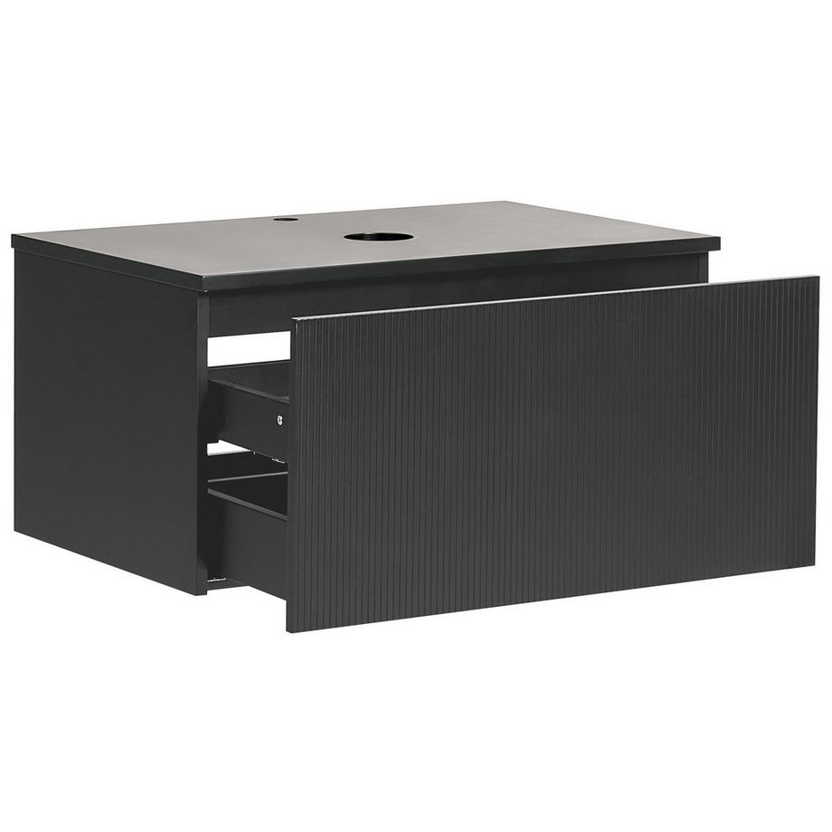 Beliani Meuble lavabo mural en MDF Moderne ALZIRA  