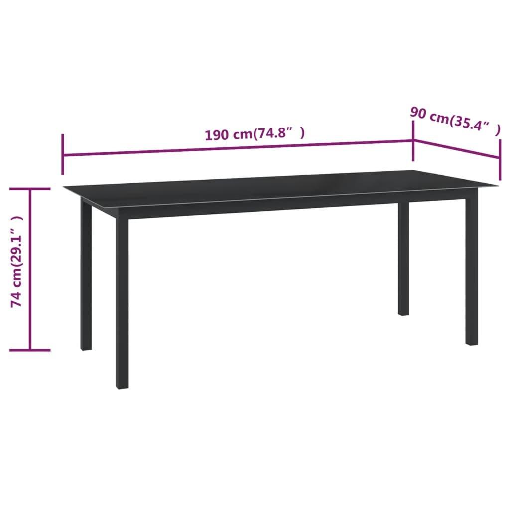 VidaXL Gartentisch aluminium  