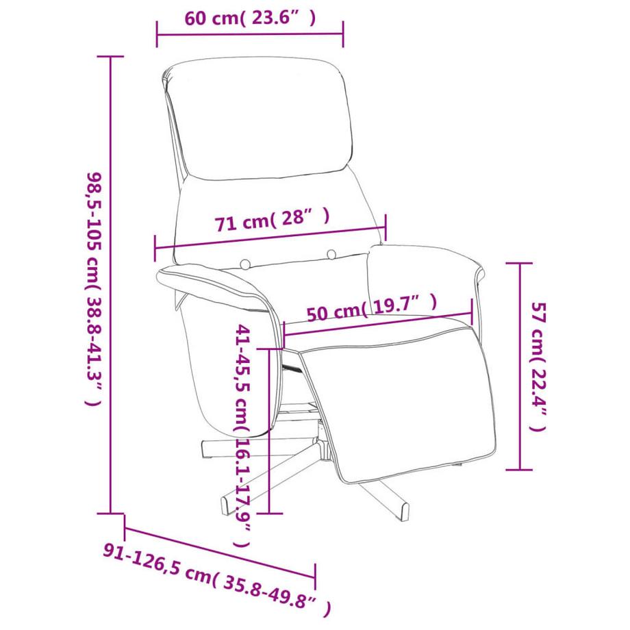 VidaXL Fauteuil inclinable tissu  