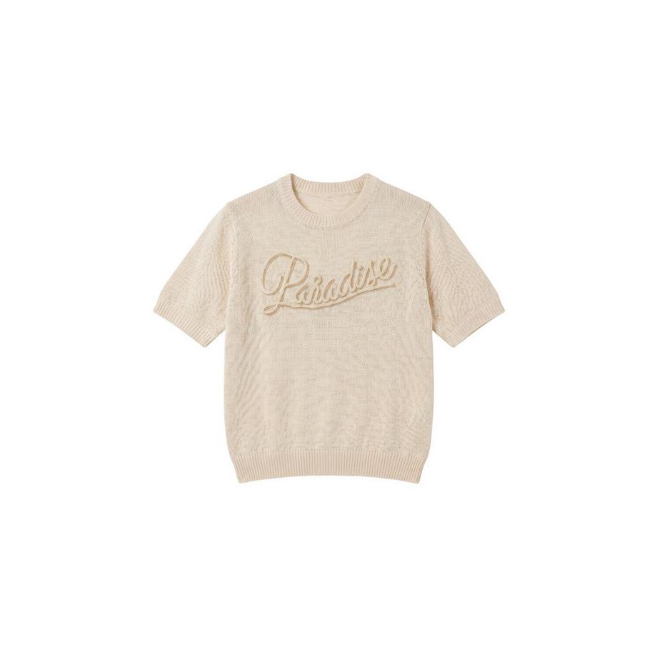 Roberta Rossi Top in maglia con stampa Paradise  