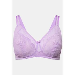 Ulla Popken  Reggiseno senza ferretto con mesh, pizzo e coppa B-E 