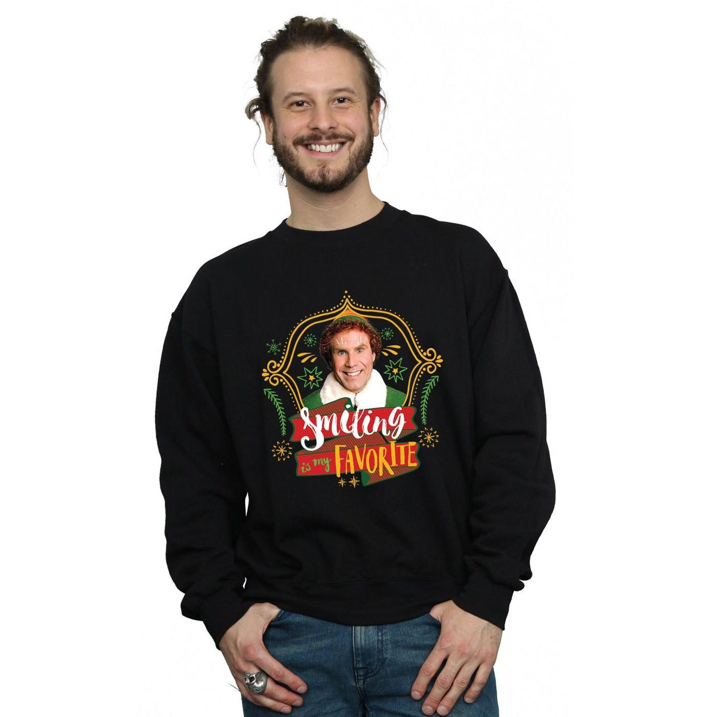Elf Smiling Is My Favorite Sweatshirt  