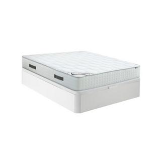 Vente-unique Ensemble 160 x 200 cm sommier coffre blanc + matelas ressorts ensachés 7 zones mousse à mémoire de forme ép.25cm - IONIA de DREAMEA  