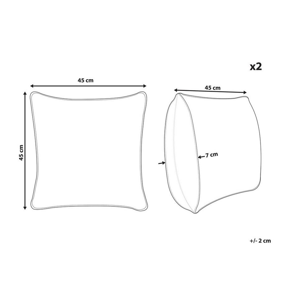 Beliani Dekokissen 2er Set aus Webpelz Modern LUBHA  