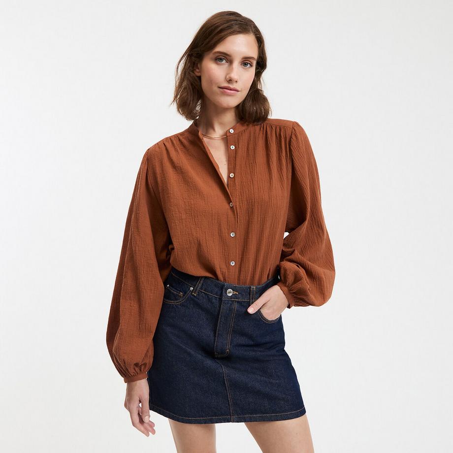 La Redoute Collections Camicetta Oversize Collo alla Coreana  