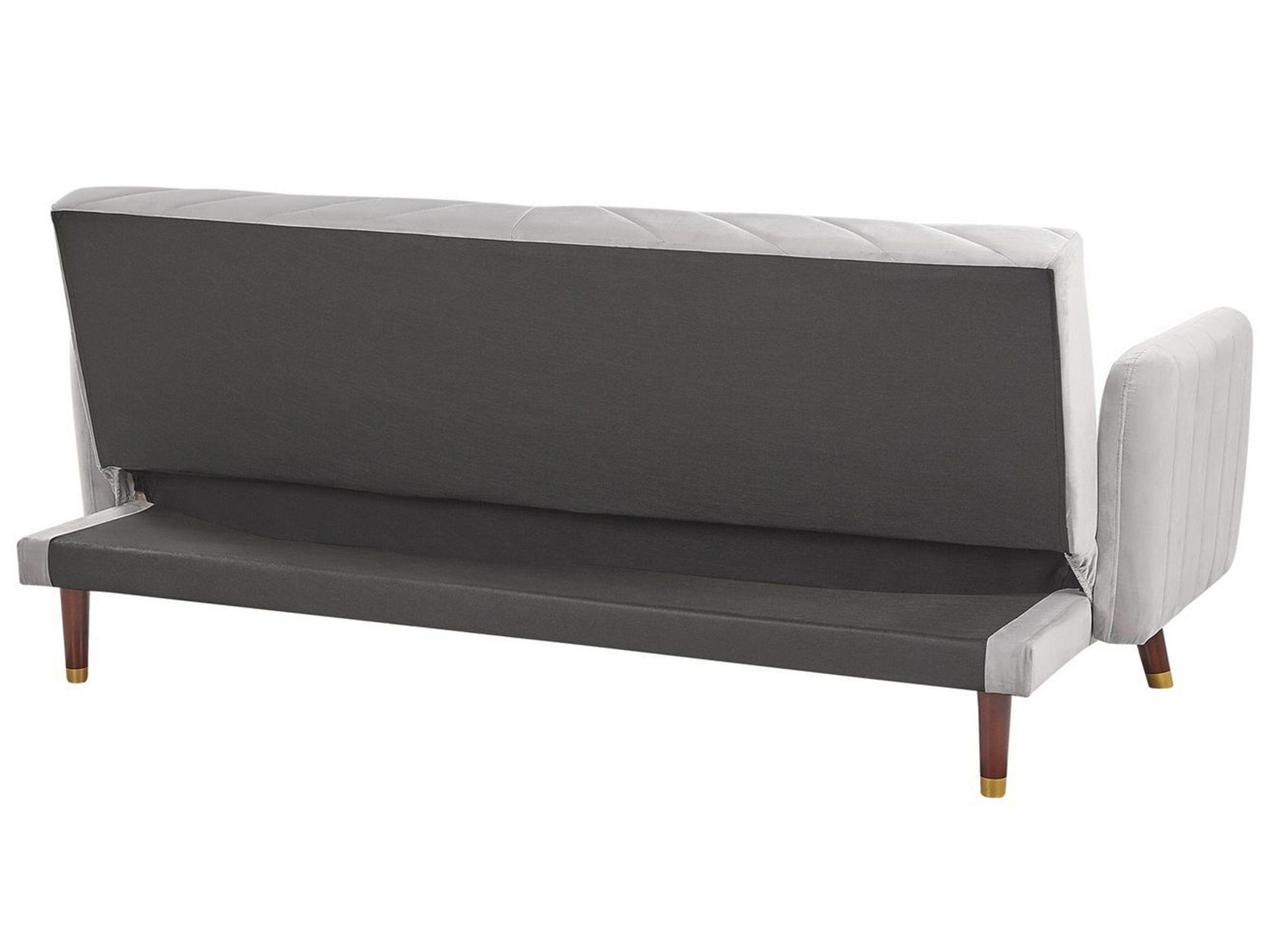 Beliani Schlafsofa aus Samtstoff Glamourös SENJA  