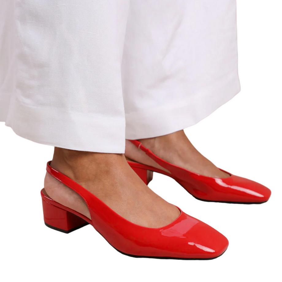 Where's That From Sandali Michigan in Pelle Verniciata Slingback  