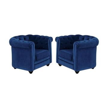 Sessel 2erSet Samt CHESTERFIELD