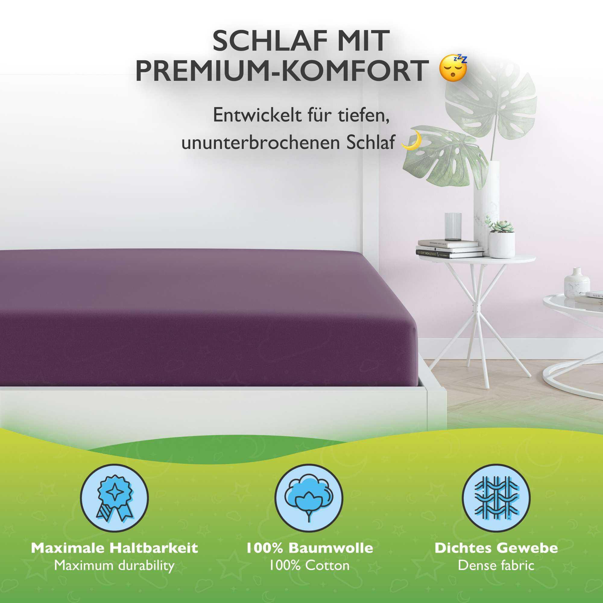 etérea Himmlische Qualität Topper Drap housse Comfort Jersey  