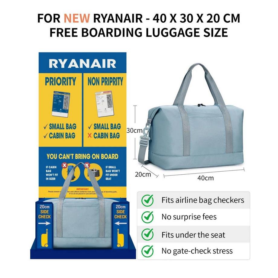 Only-bags.store Borsa da Viaggio Pieghevole con Tasca Umidità Rimovibile  