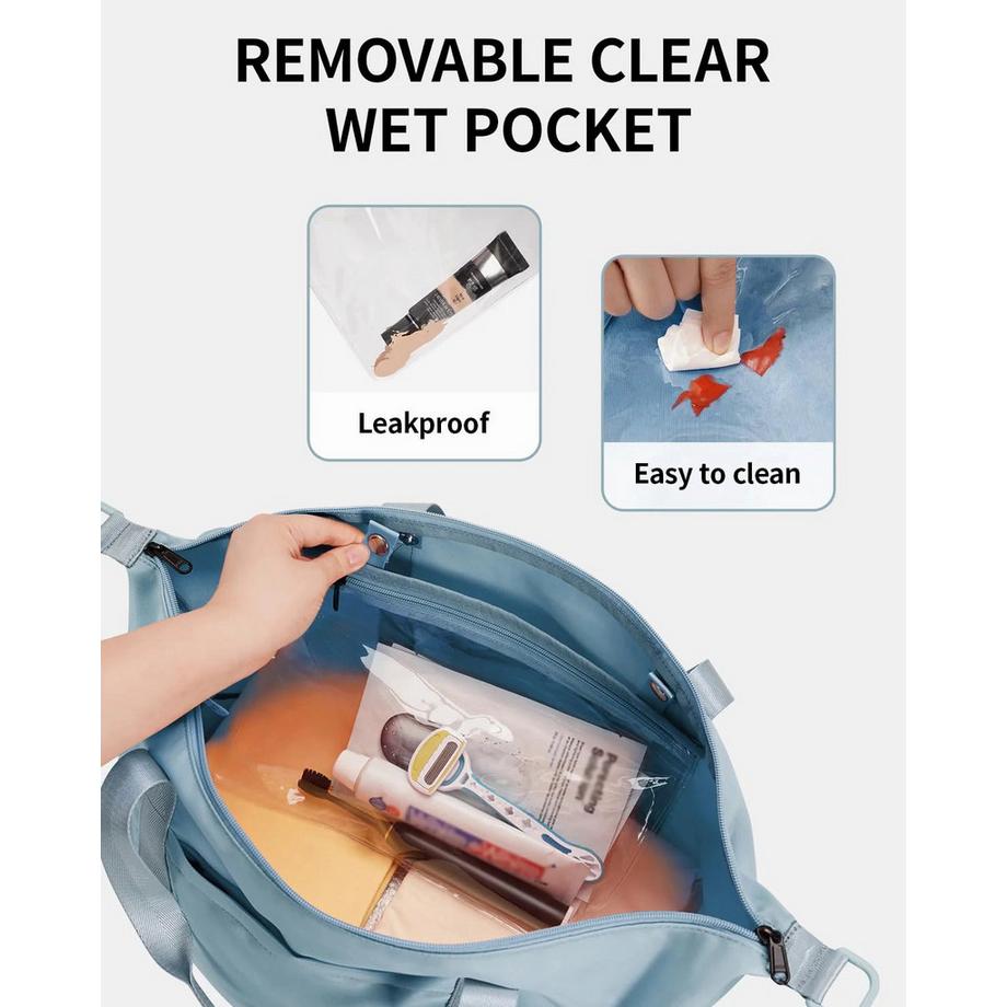 Only-bags.store Borsa da Viaggio Pieghevole con Tasca Umidità Rimovibile  