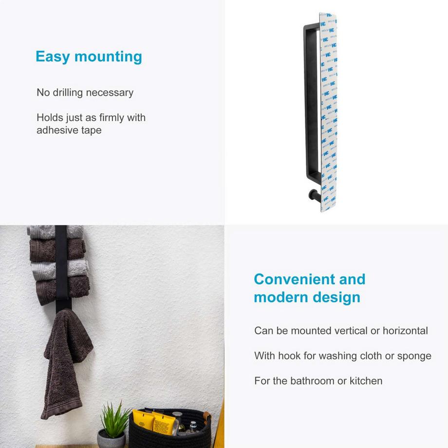 Intirilife Porte-serviettes sans perçage  