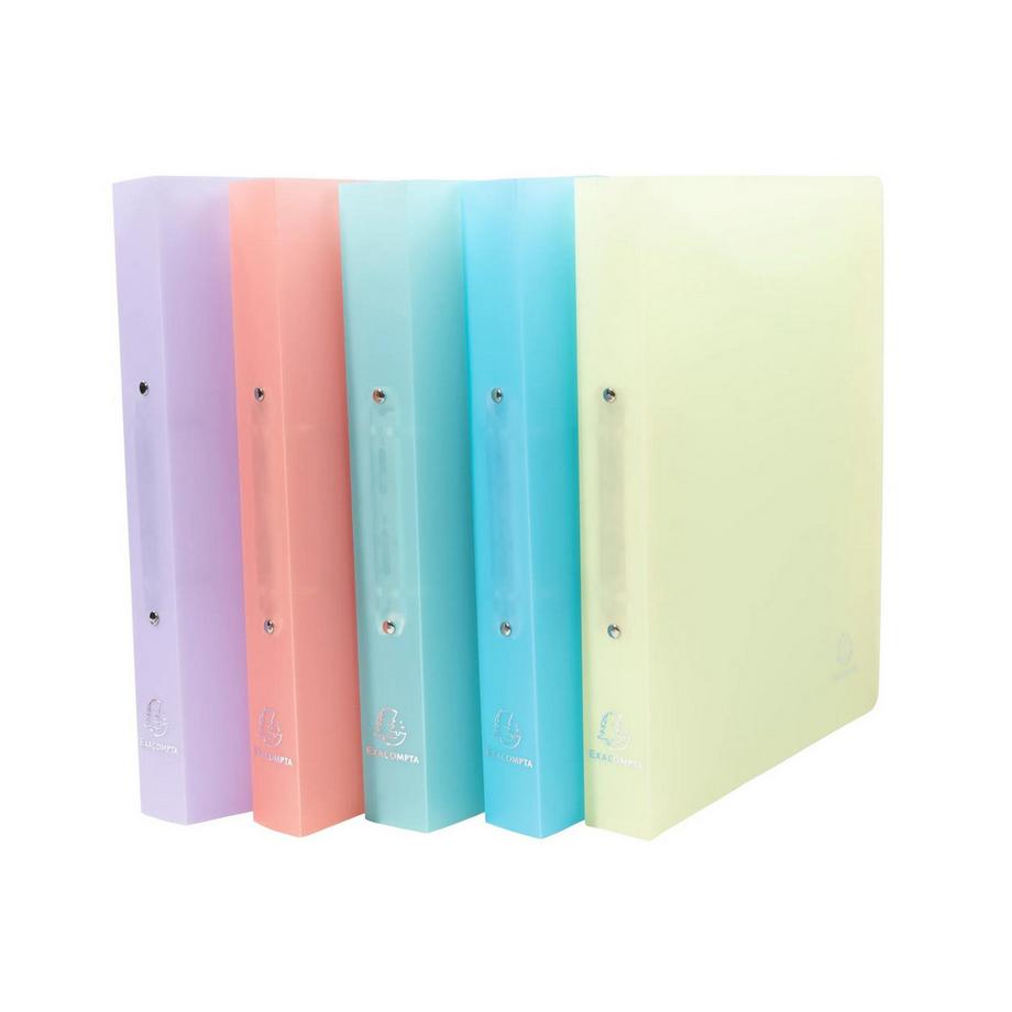 Exacompta Classeur 2 anneaux 30mm Polypropylène Chromaline Pastel - x 15  