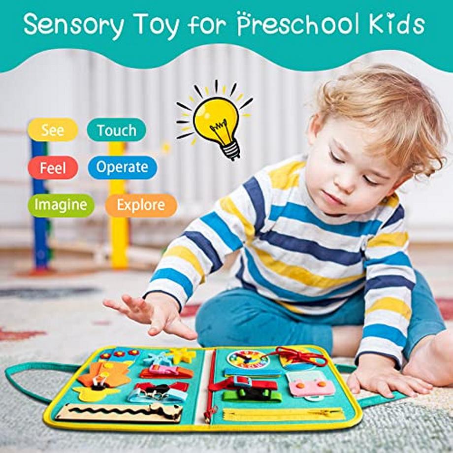 Activity-board  Busy Board 20-in-1 Activity Board Mit Gesicht Puzzle, Dinosaurier Labyrinth 