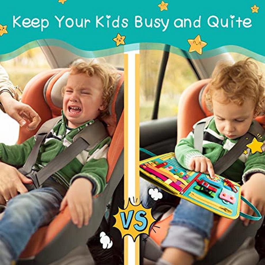 Activity-board  Busy Board 20-in-1 Activity Board Mit Gesicht Puzzle, Dinosaurier Labyrinth 