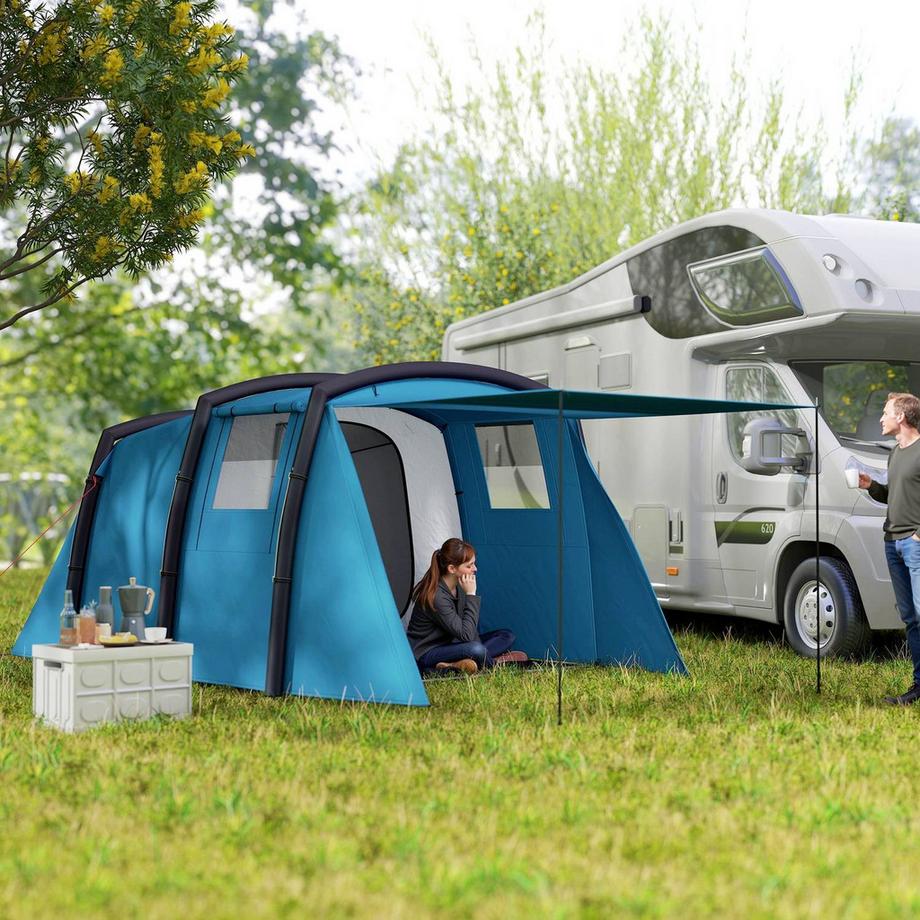 Northio  Aufblasbares Campingzelt 3-6 Personen Outdoor Tunnelzelt 