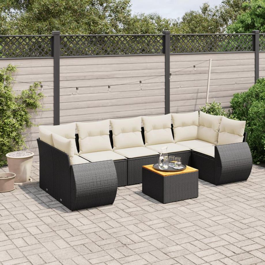 VidaXL set divano da giardino Polirattan  