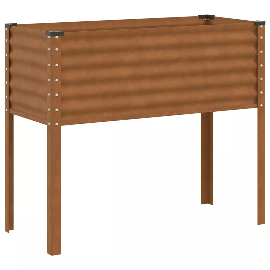VidaXL - Pflanzkübel stahl, One Size, Braun