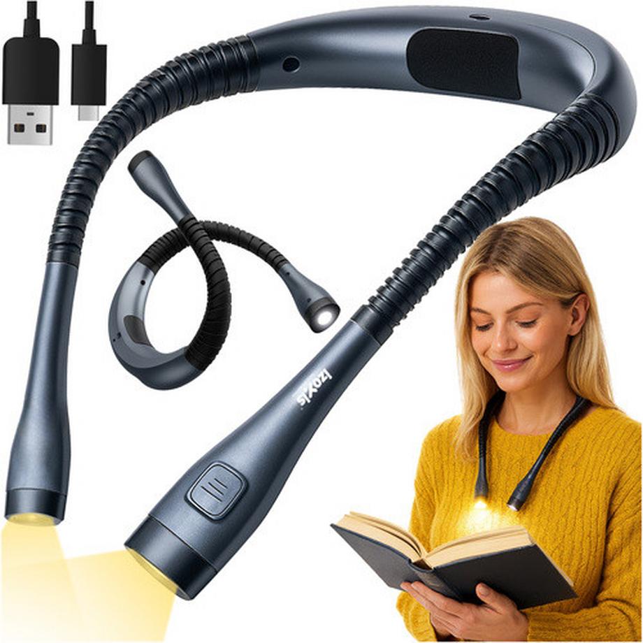 Northio  Lampe de lecture LED pour le cou – Réglable et rechargeable 